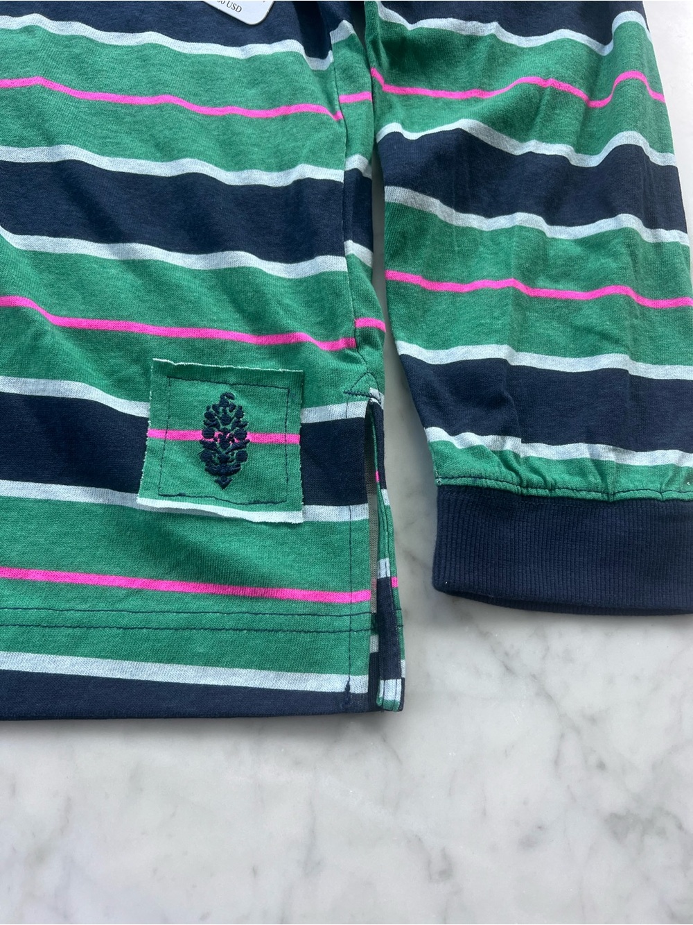 NWT FP Movement by Free People Hustle Striped Layer Navy Green Glow Size Small - Picture 11 of 16
